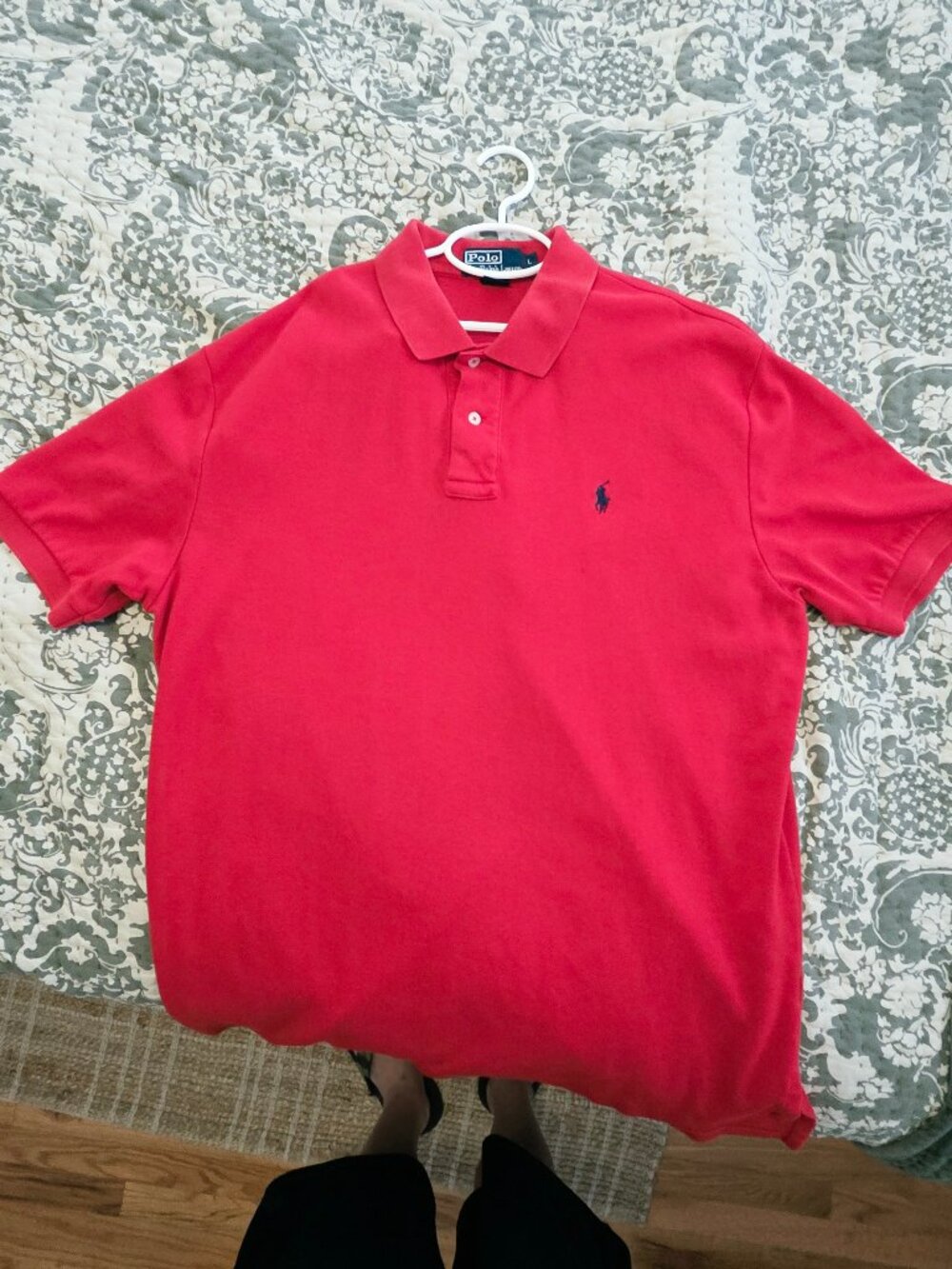 Mens Polo shirt red large